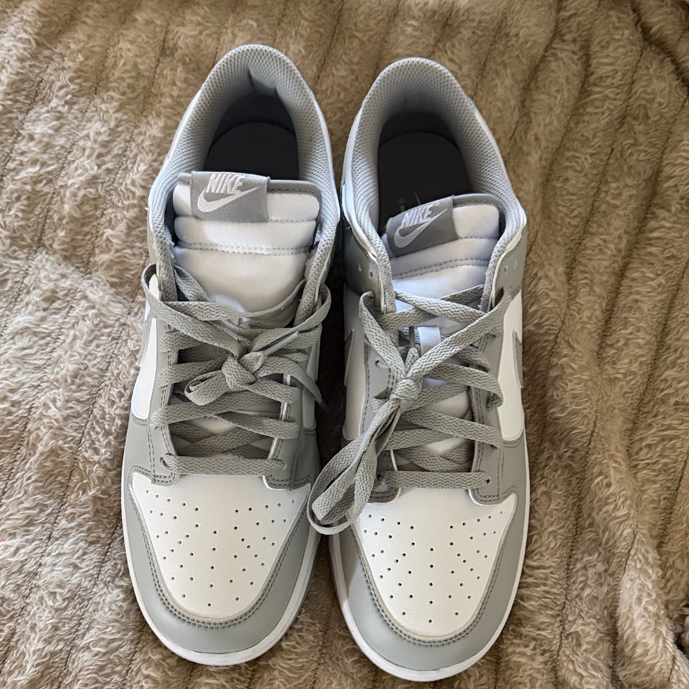 Nike Light Gray and White Athletic Shoes